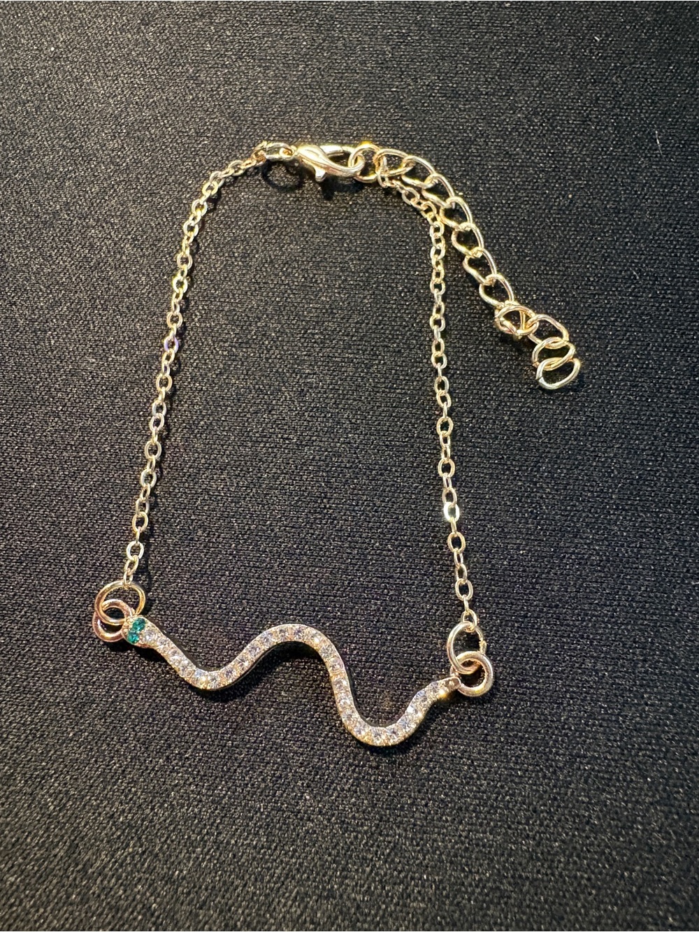 Gold-Tone Snake Crystal Pendant Bracelet - Women Jewelry - Picture 2 of 3